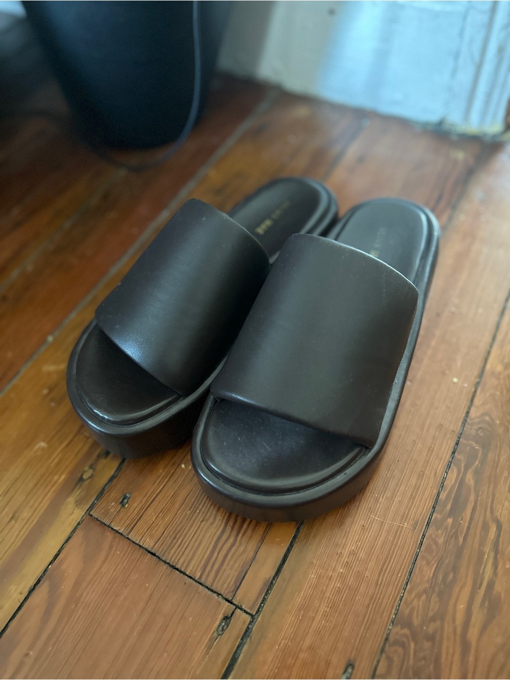 Alias Mae Brown Slide Platform Sandals